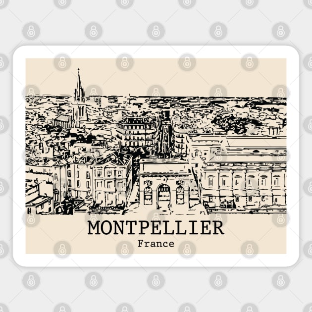 Montpellier - France Magnet by Lakeric
